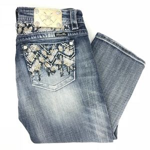 💎 MISS ME Iridescent Bling Jeans Size 30